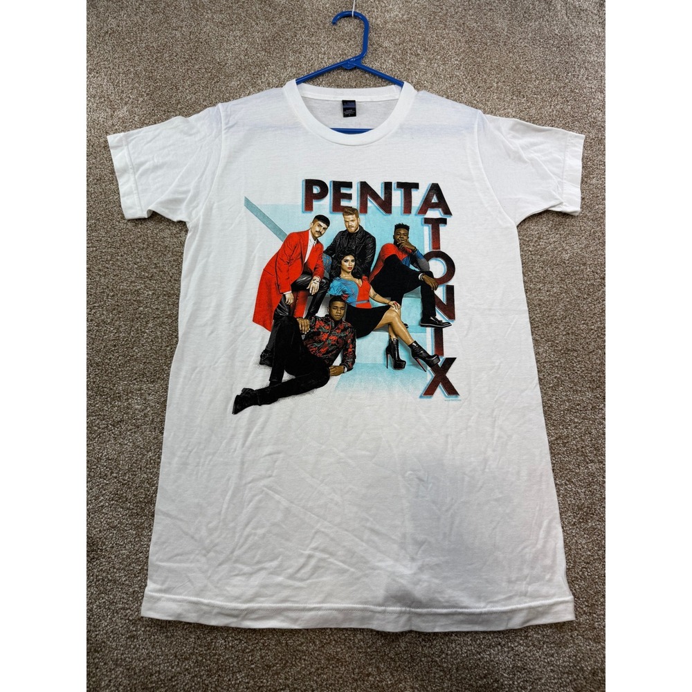 Pentatonix Band T-Shirt White Ringspun Mens Small 2018 Concert Merch Music Band